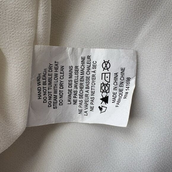 RAMY BROOK Ivory White Shift Laced Up Detail Dress Size 6 Bride Cocktail - Picture 7 of 10